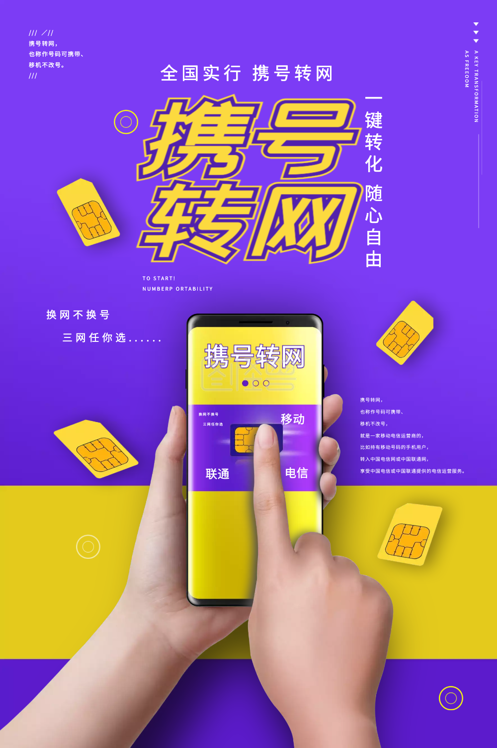 携号转网智能移动通信海报