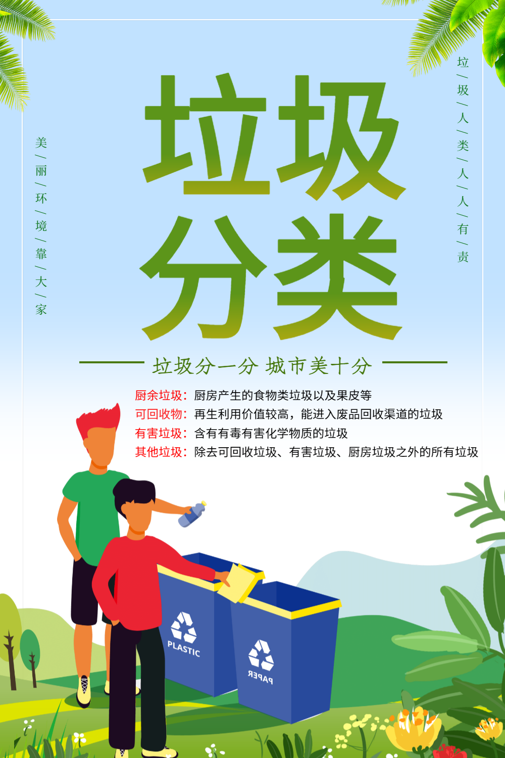 垃圾分类公益海报