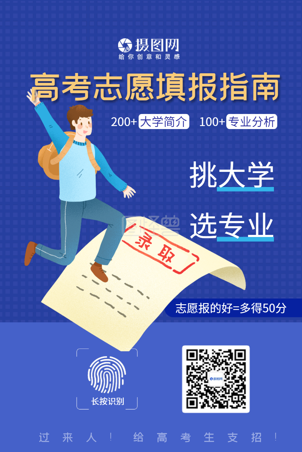 高考志愿填报指南海报