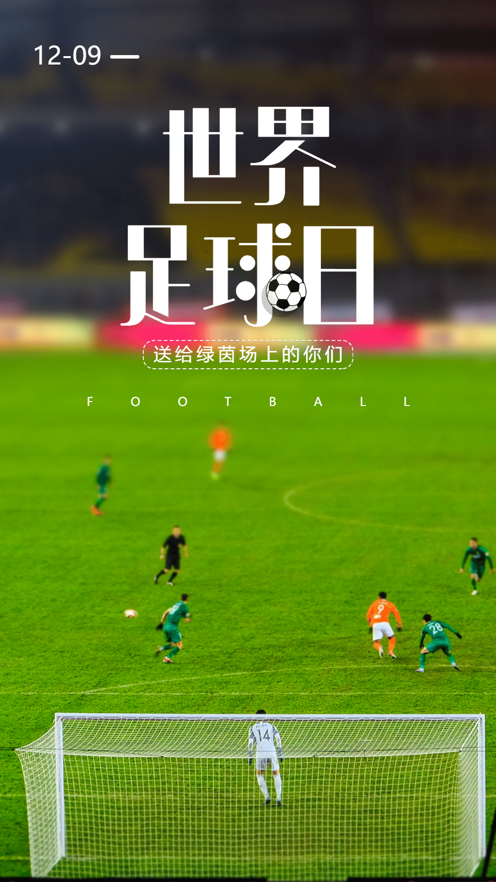 世界足球日贝摄影图海报