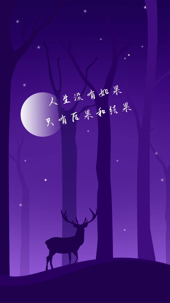 人生没有如果 只有后果和结果 文艺手机壁纸