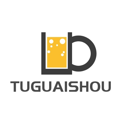 啤酒黑黄卡通logo设计