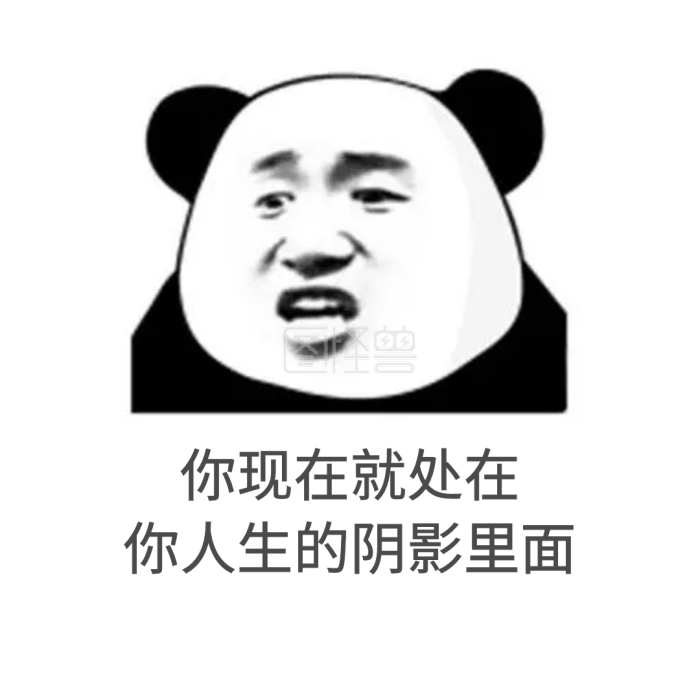 你现在就处在你人生的阴影里面表情包