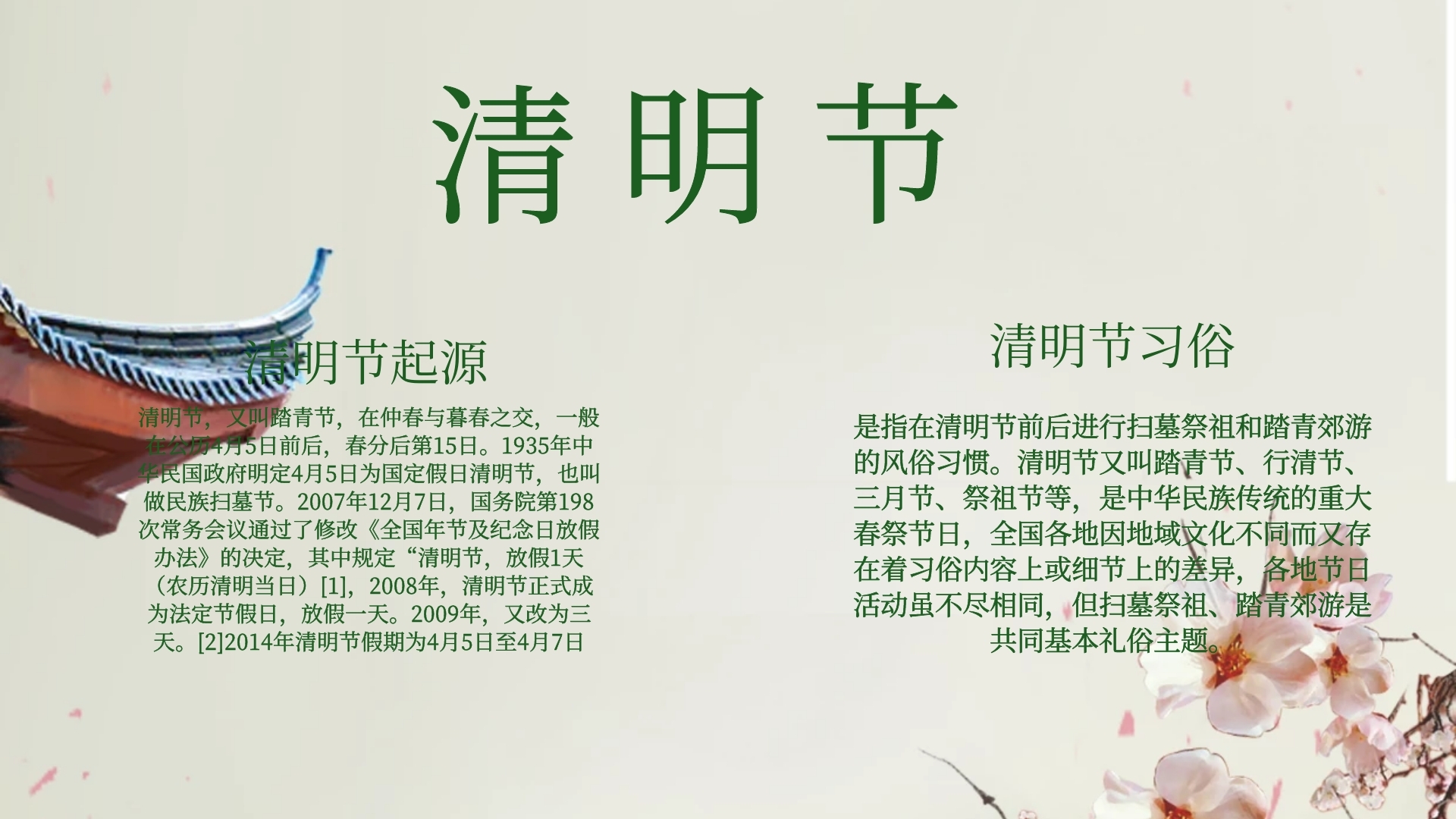 关于清明节的电子小报