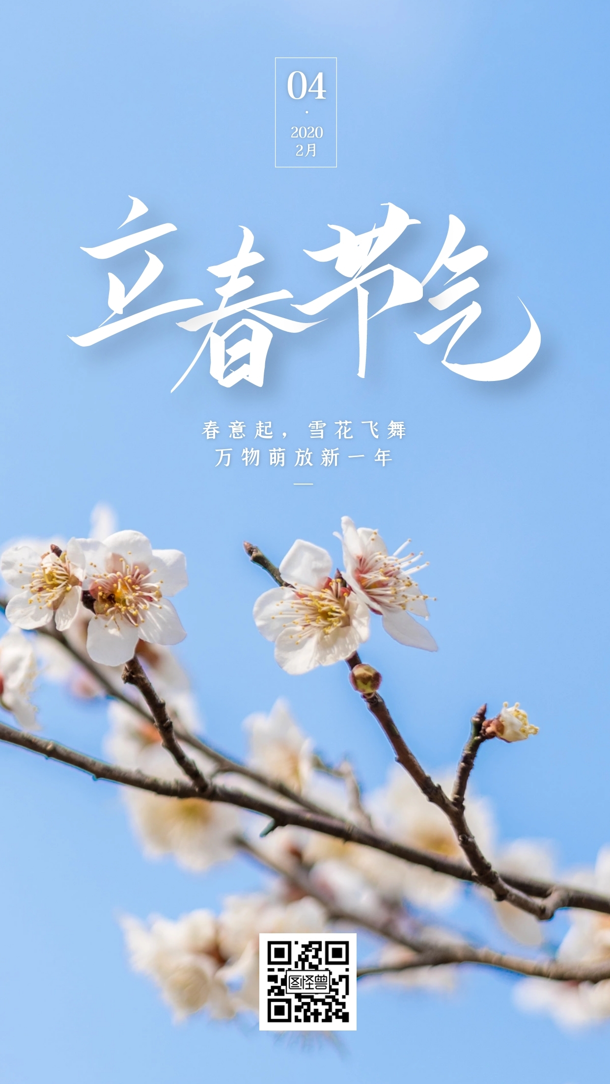 清新简约立春节气问候日签