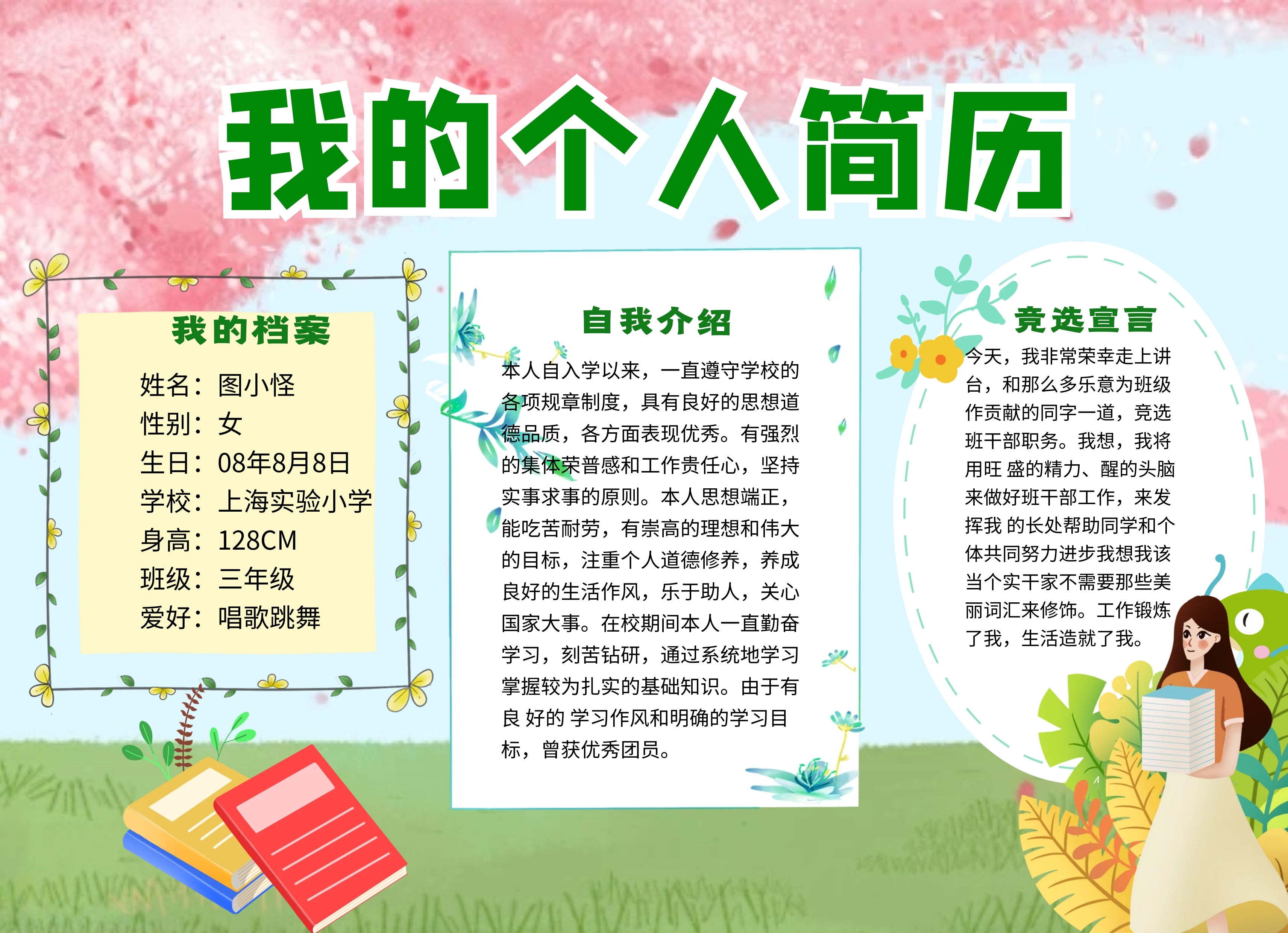我的个人简历手抄报
