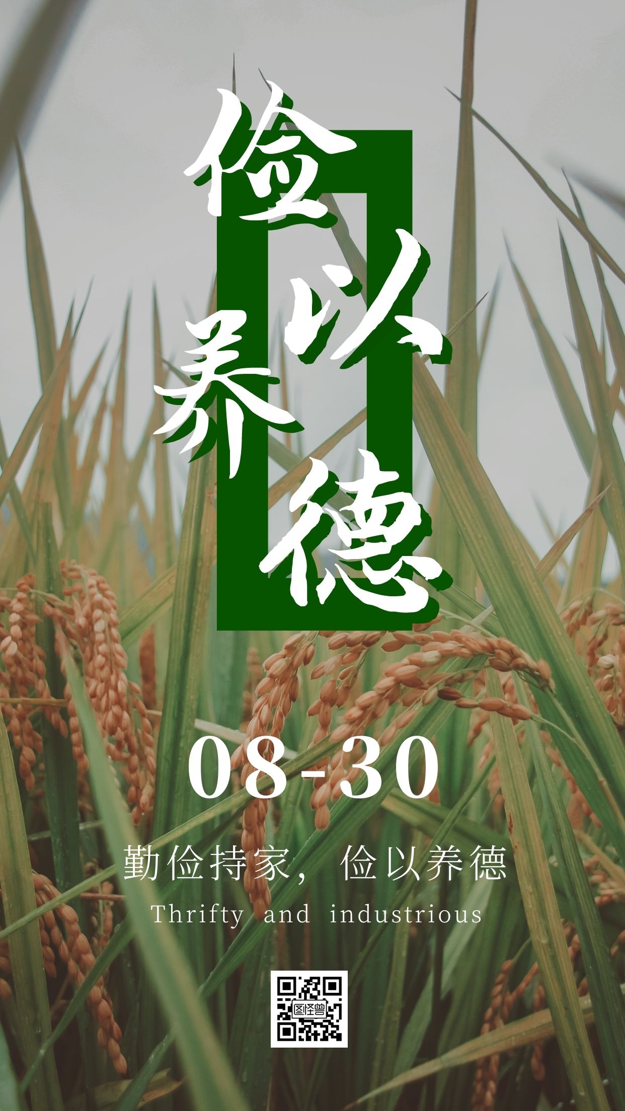 俭以养德日签