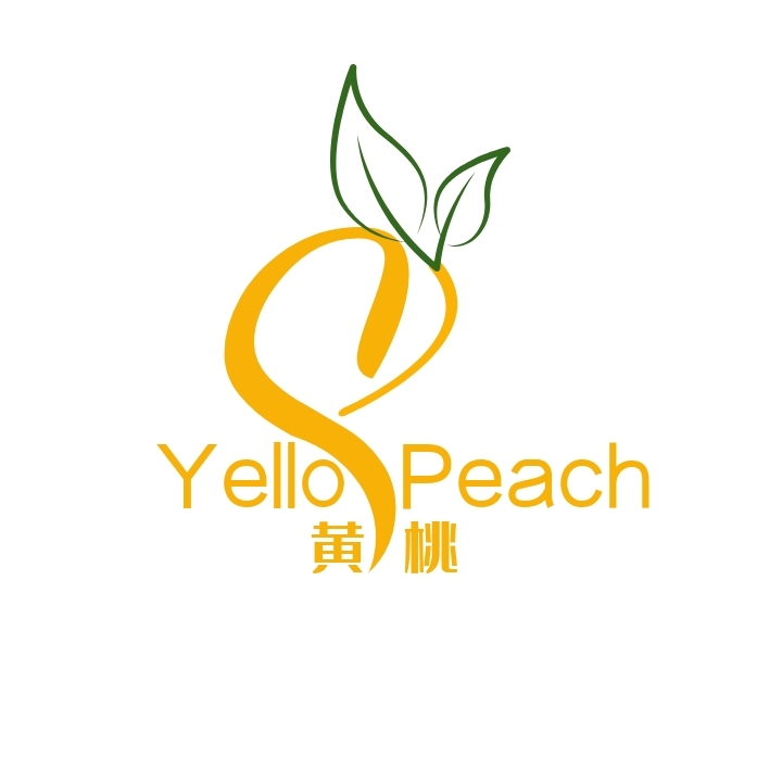 黄色绿色丰收喜悦黄桃商品logo