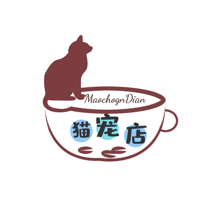 简约猫宠店logo设计