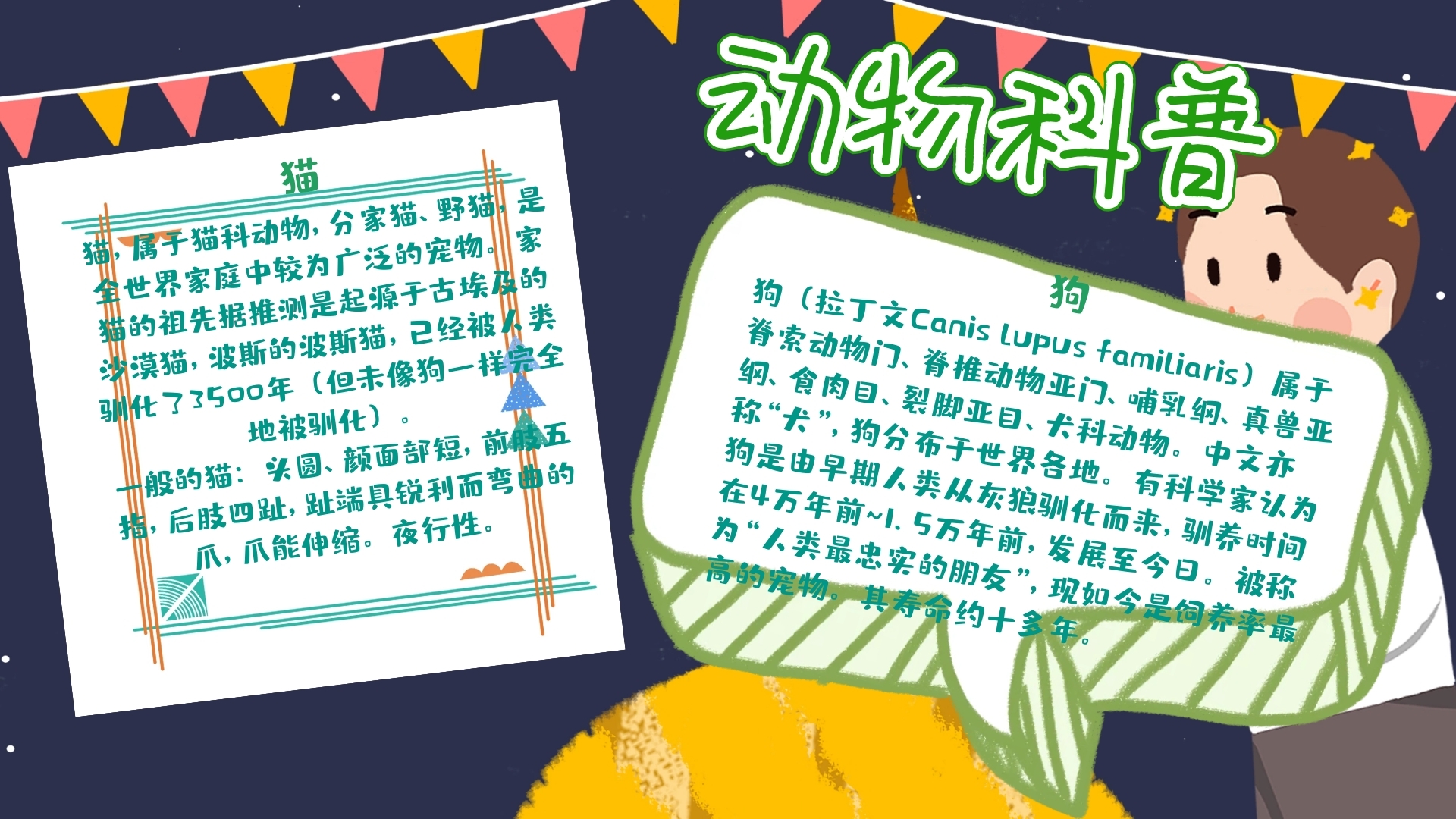 养宠物知识手抄报小报学生作业动物