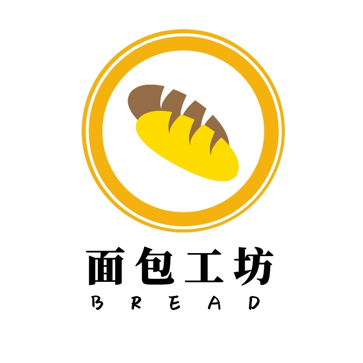 面包工坊 bread 面包店logo设计