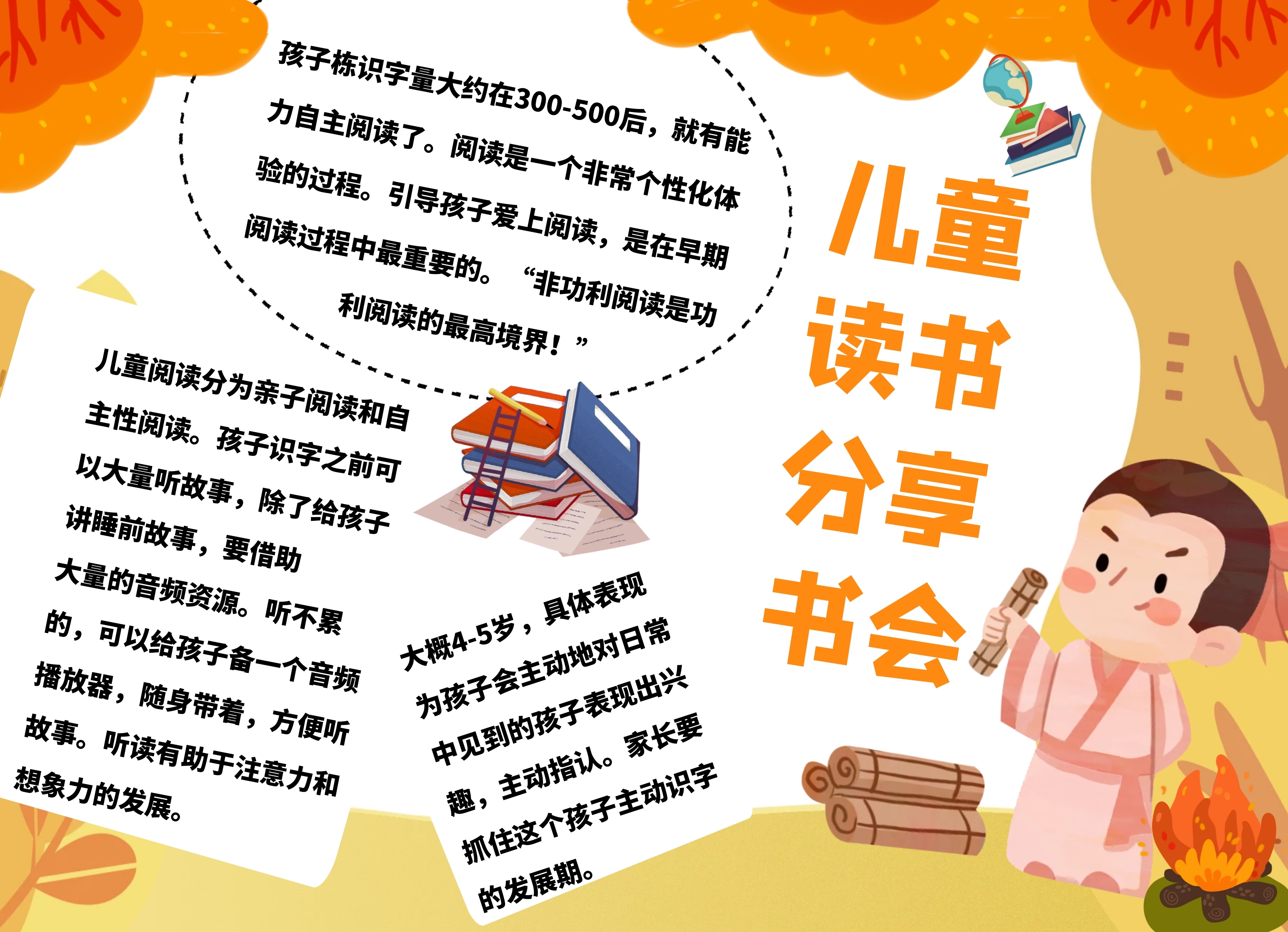 儿童读书分享会小报