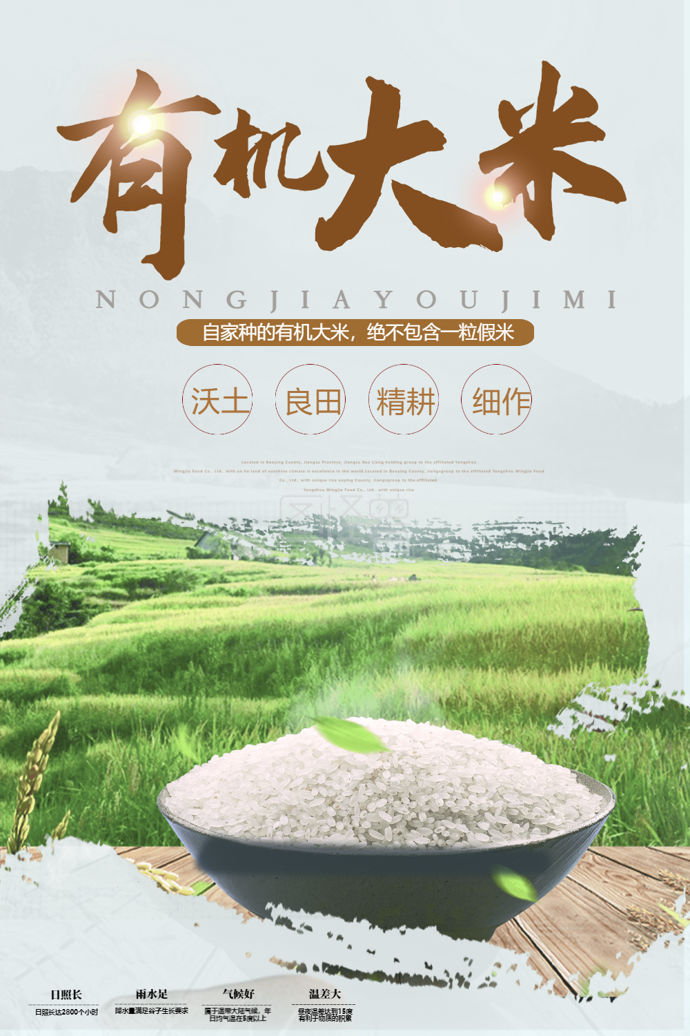 有机大米海报设计