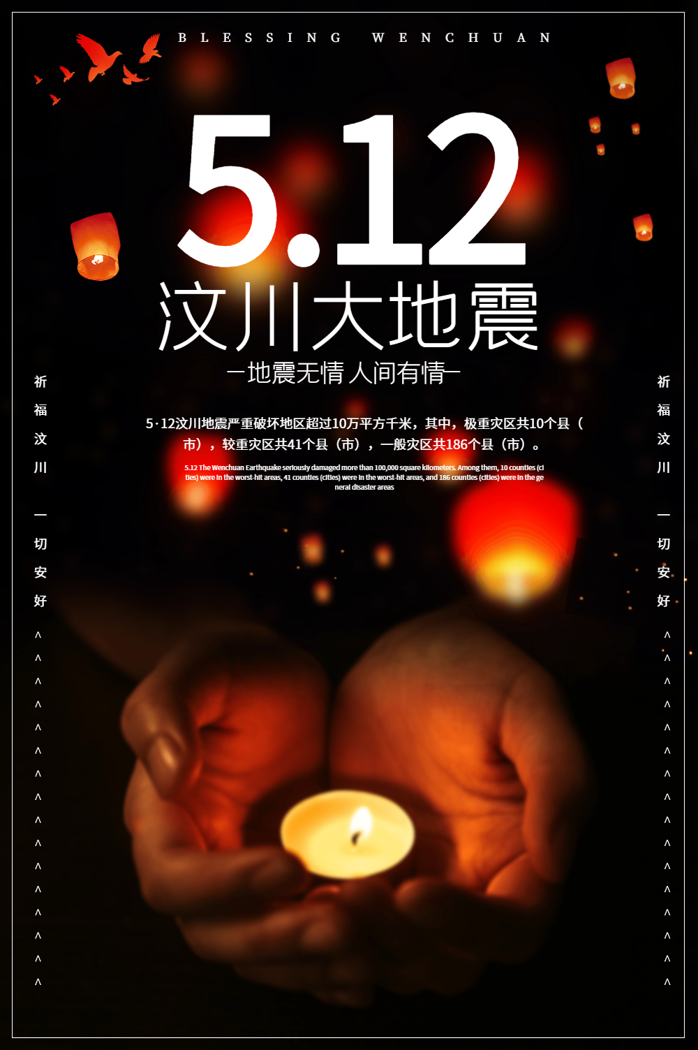 汶川大地震宣传海报