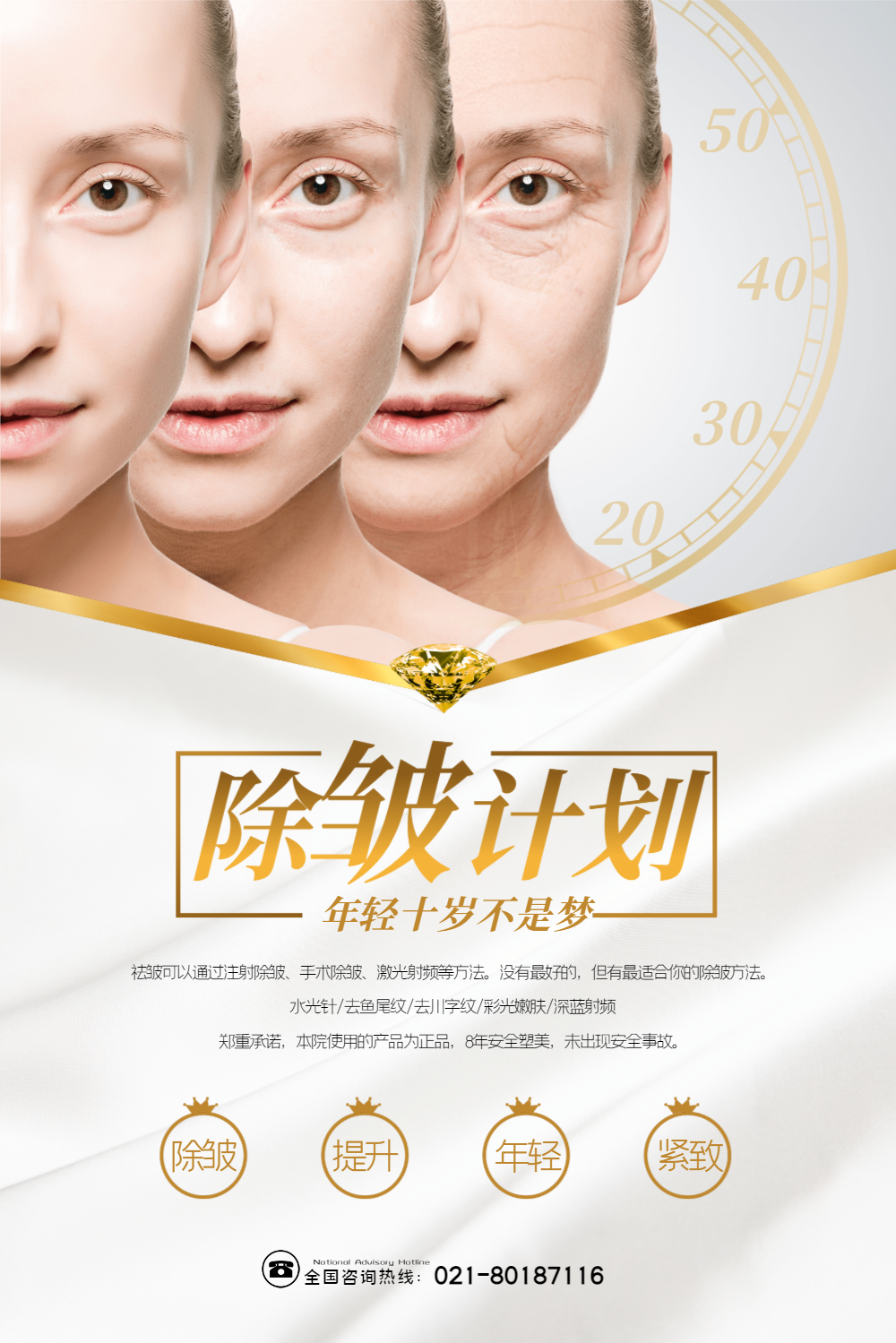 除皱计划美容海报