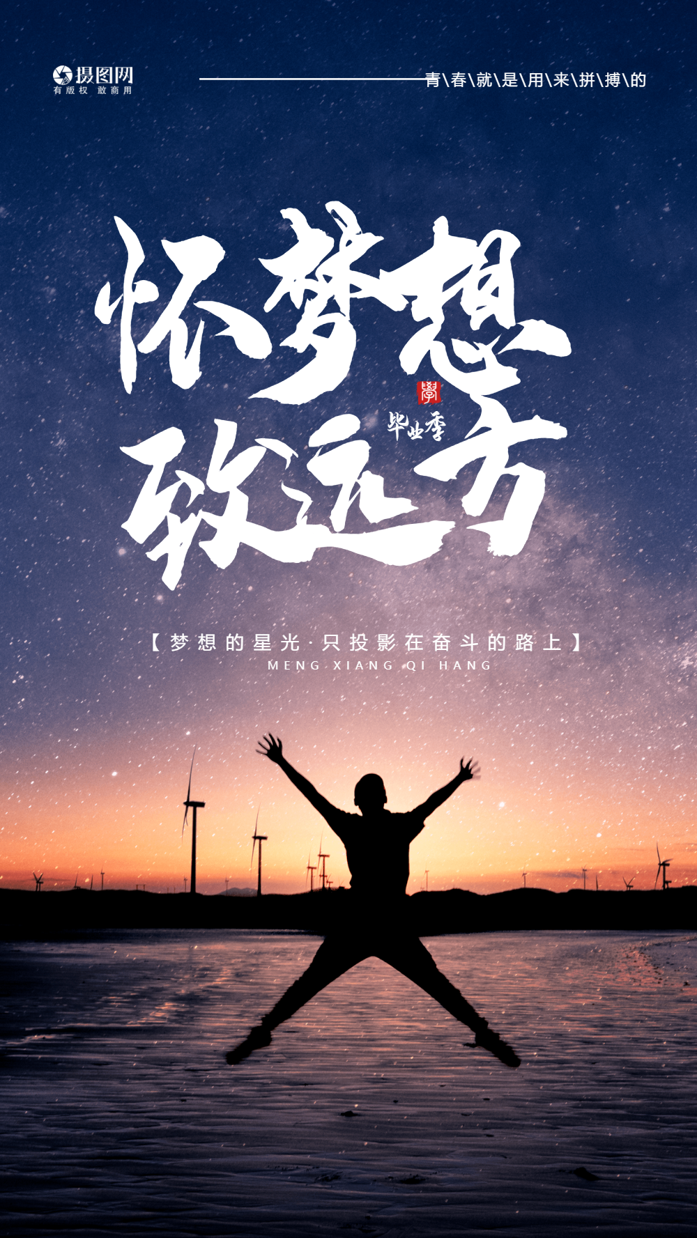 怀梦想至远方励志摄影图海报